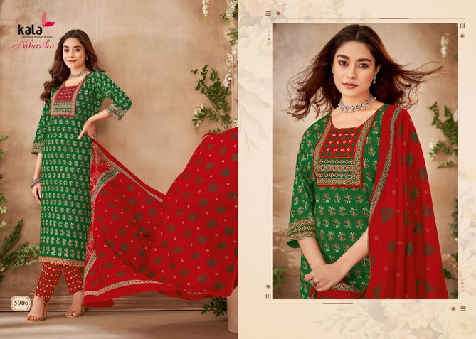 Niharika Vol 2 By Kala Printed Cotton Kurti With Bottom Dupatta Wholesale Price In Surat